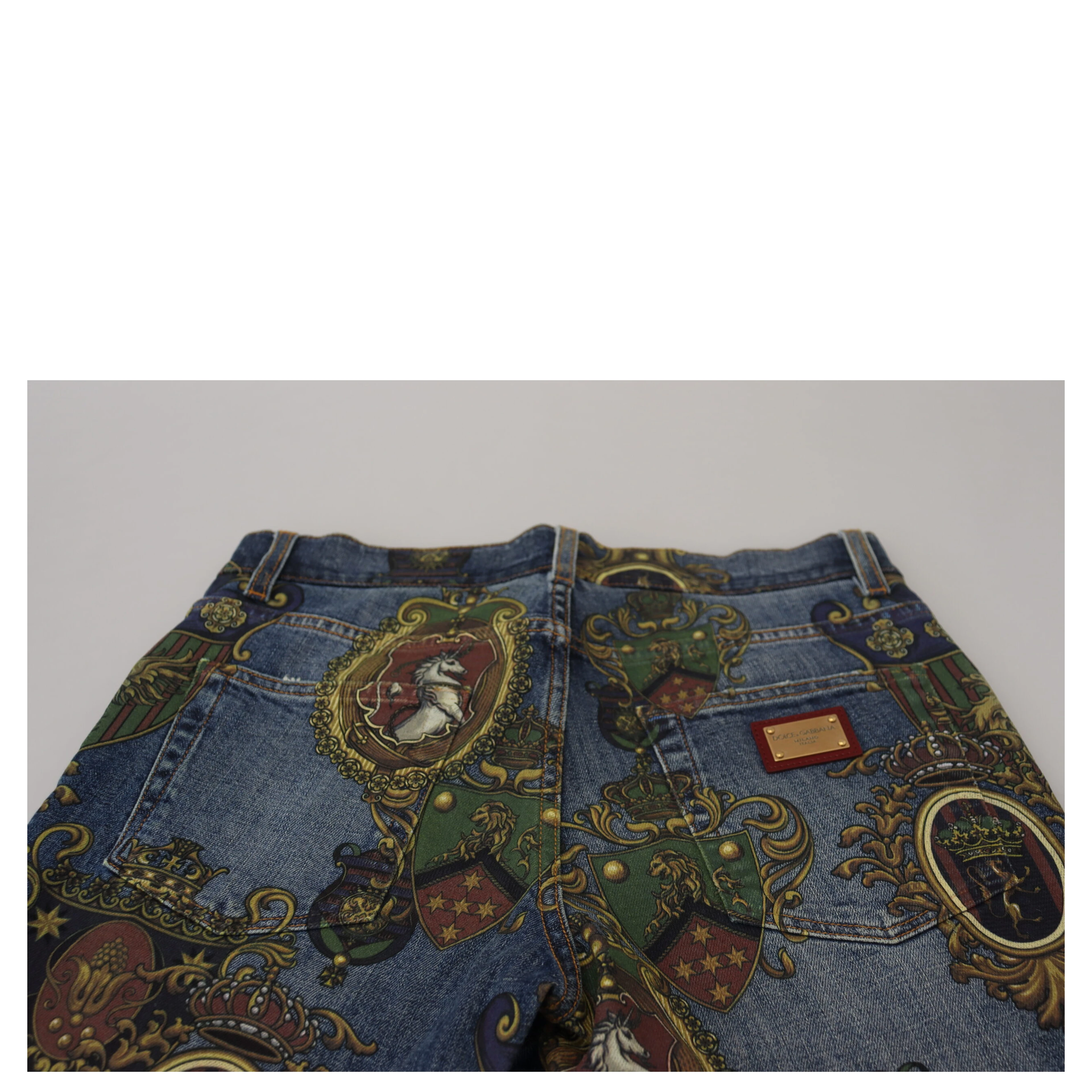 Blue Medal Print Slim Fit Cotton Jeans