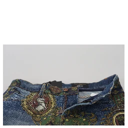 Blue Medal Print Slim Fit Cotton Jeans