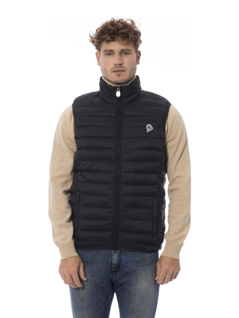 Black Polyamide Sleveless Jacket