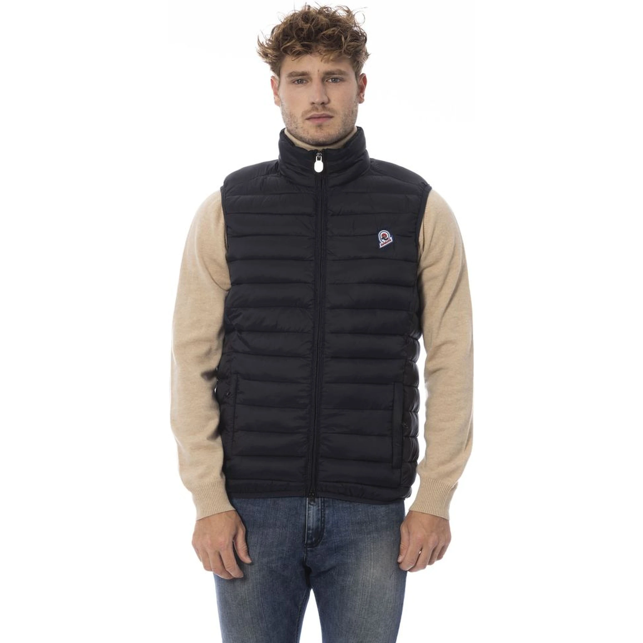 Black Polyamide Sleveless Jacket