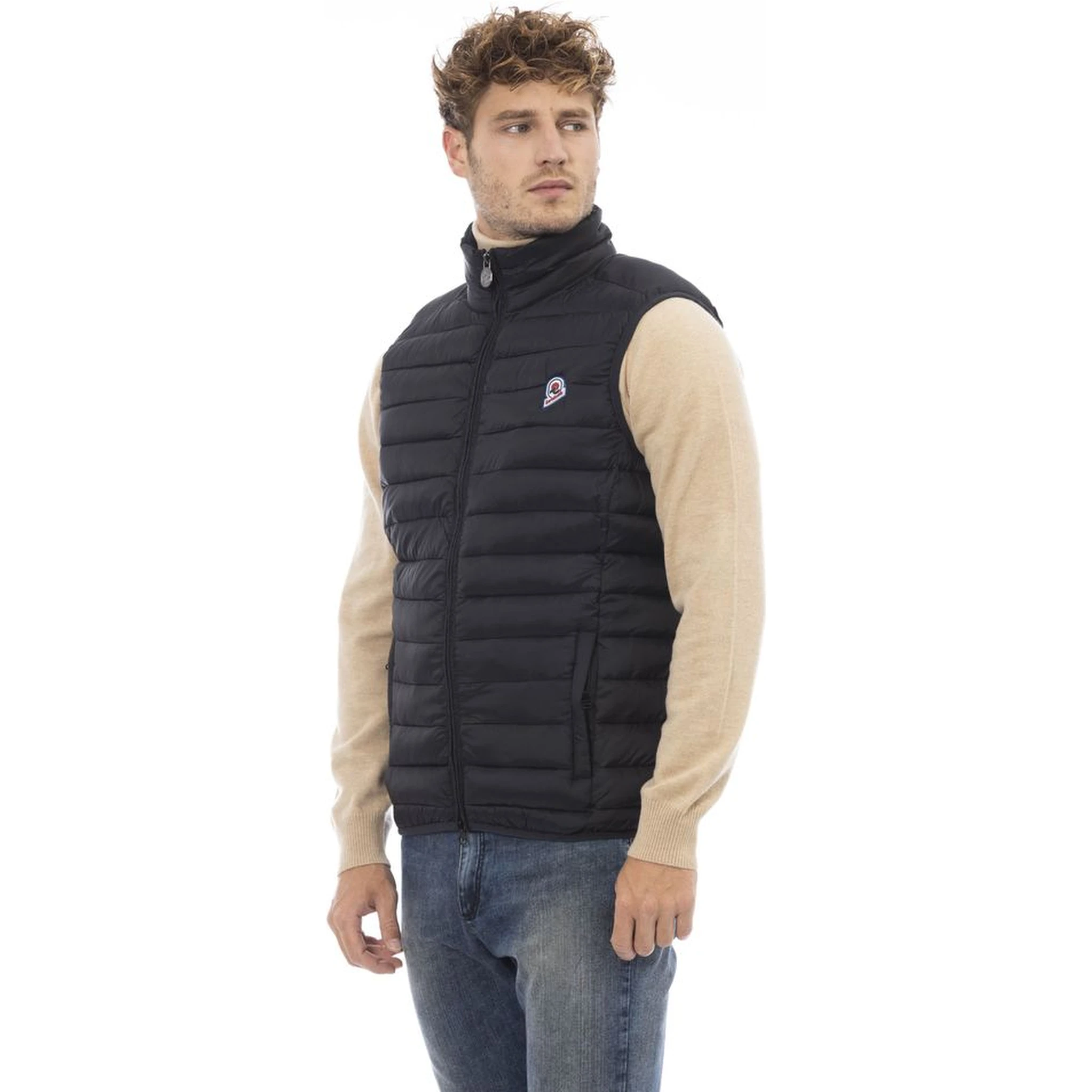 Black Polyamide Sleveless Jacket