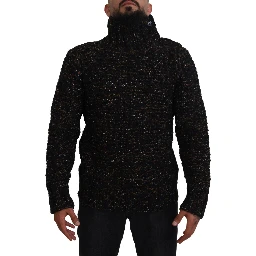 Brown Fatto A Mano Turtleneck Pullover Sweater