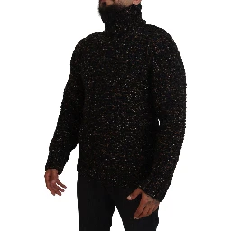 Brown Fatto A Mano Turtleneck Pullover Sweater