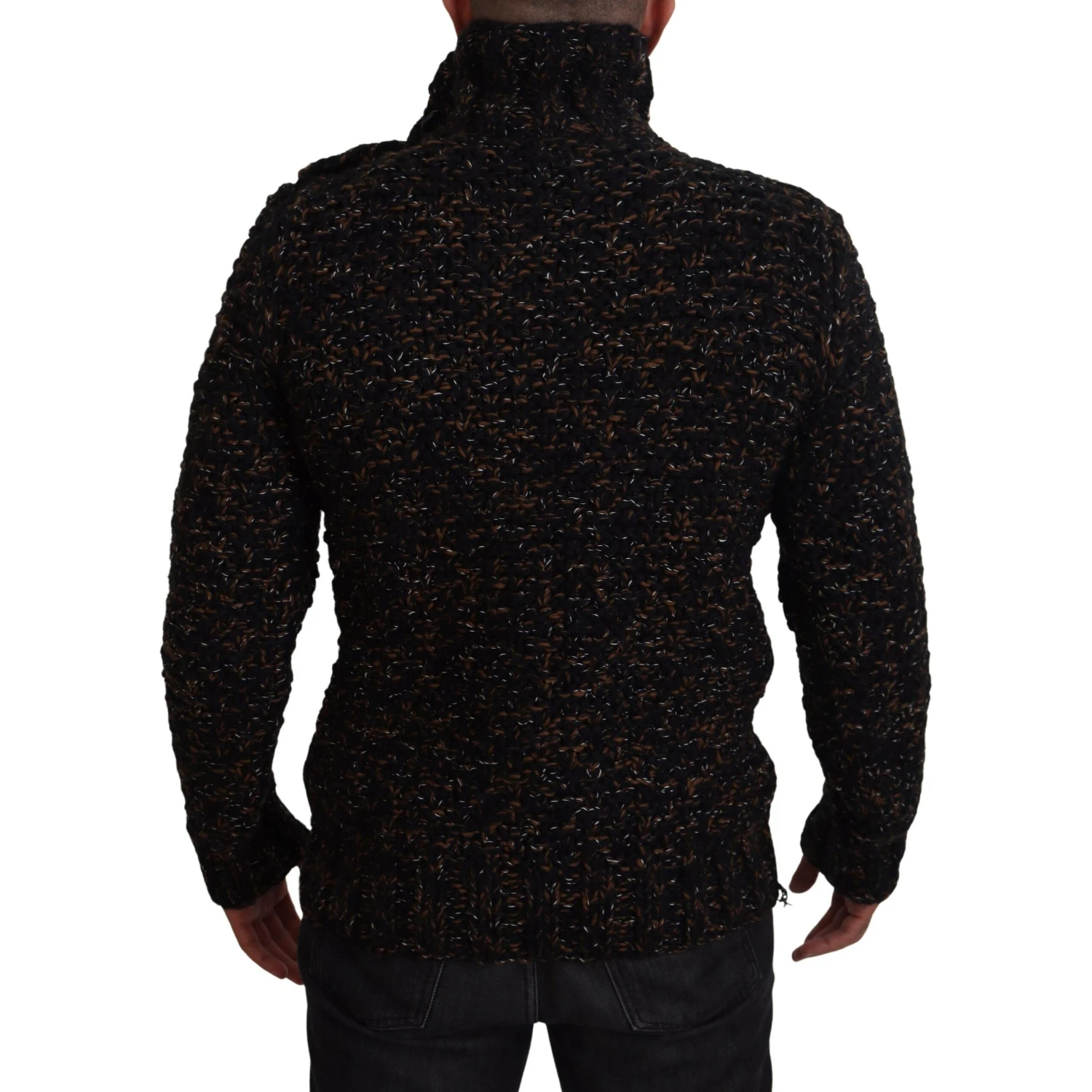 Brown Fatto A Mano Turtleneck Pullover Sweater