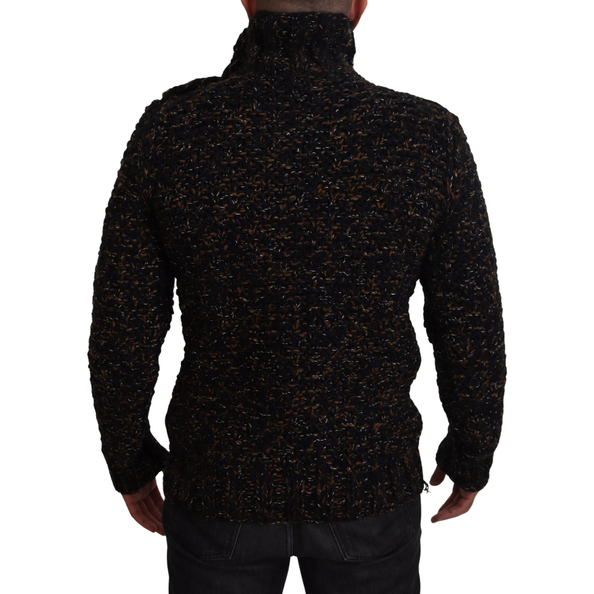 Brown Fatto A Mano Turtleneck Pullover Sweater