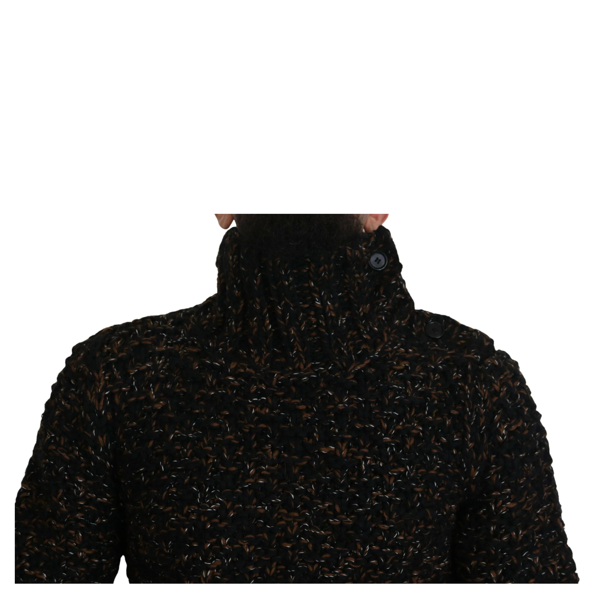 Brown Fatto A Mano Turtleneck Pullover Sweater