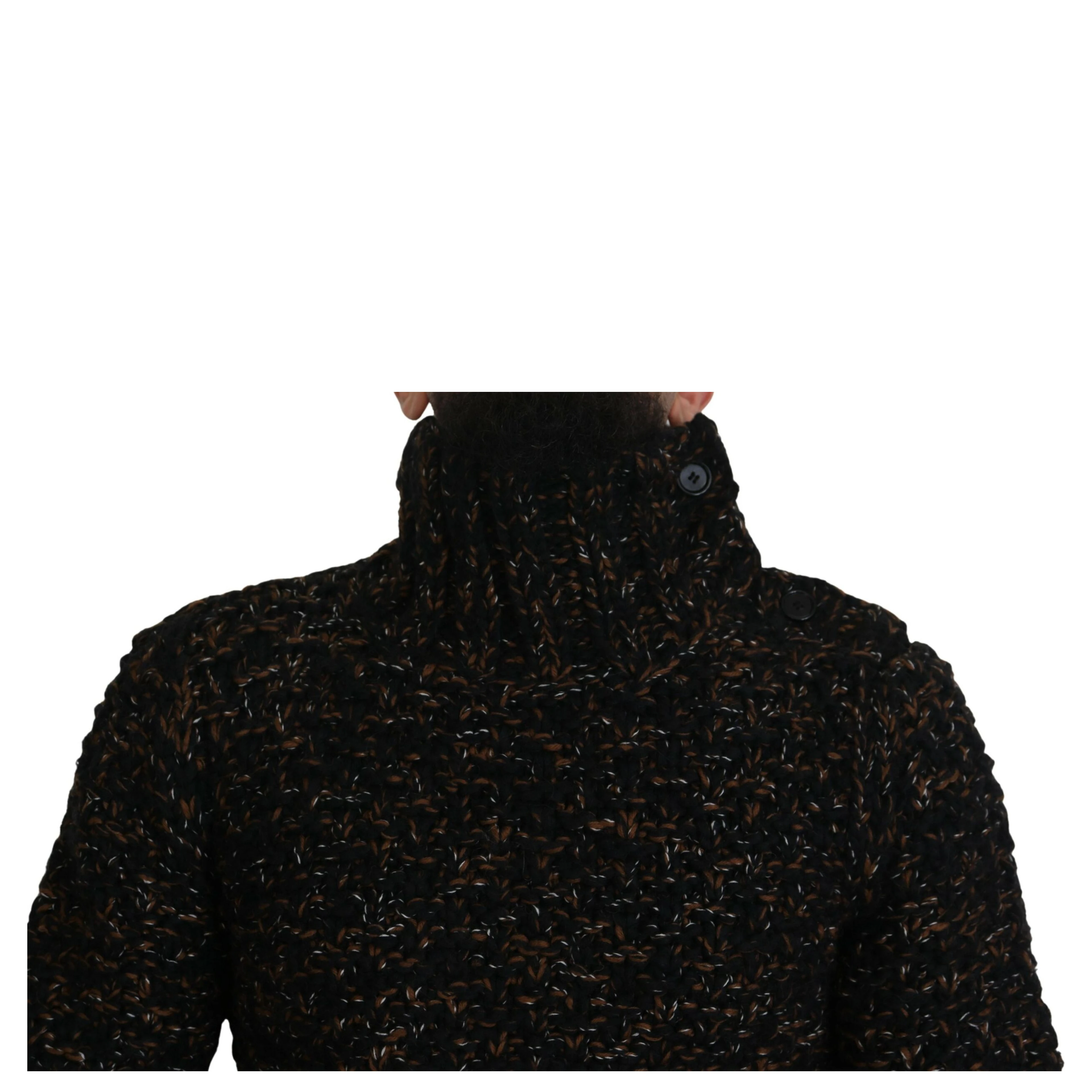 Brown Fatto A Mano Turtleneck Pullover Sweater