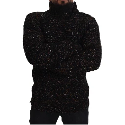 Brown Fatto A Mano Turtleneck Pullover Sweater