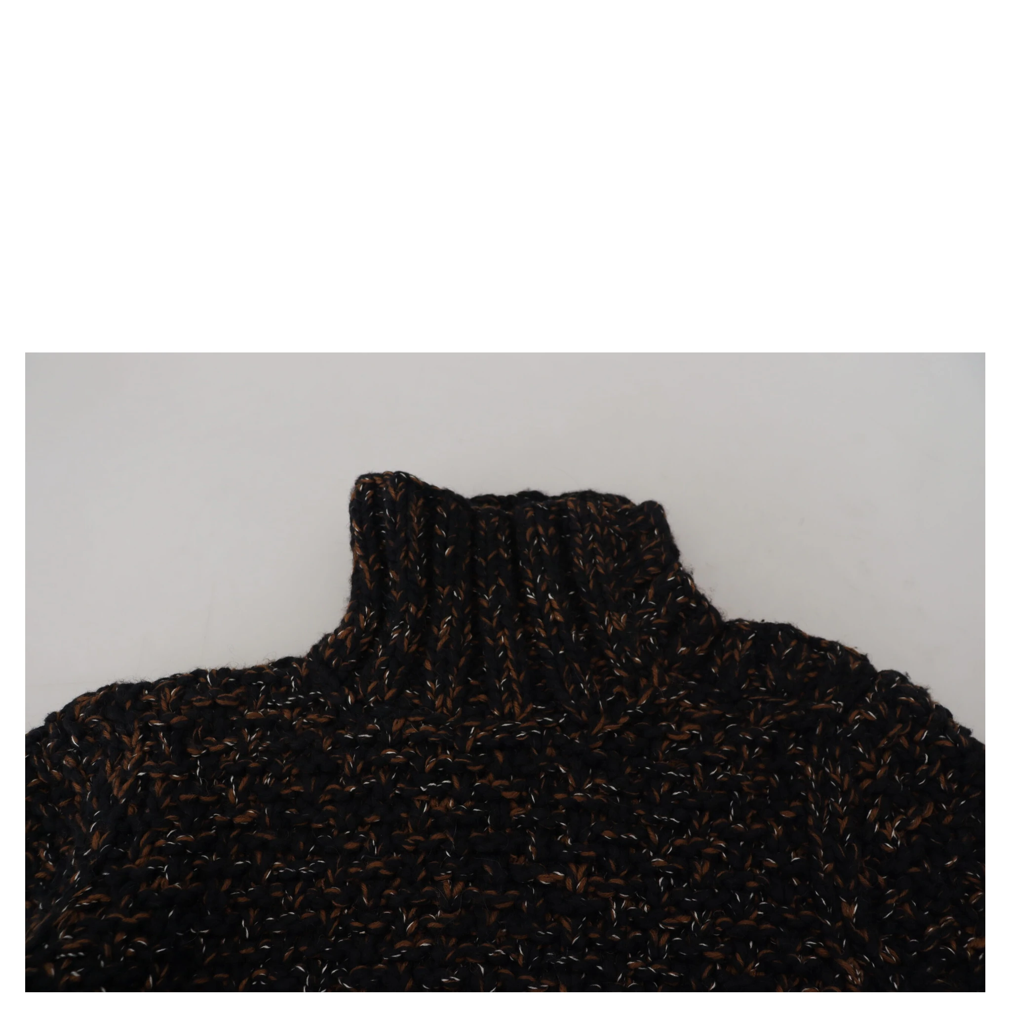 Brown Fatto A Mano Turtleneck Pullover Sweater