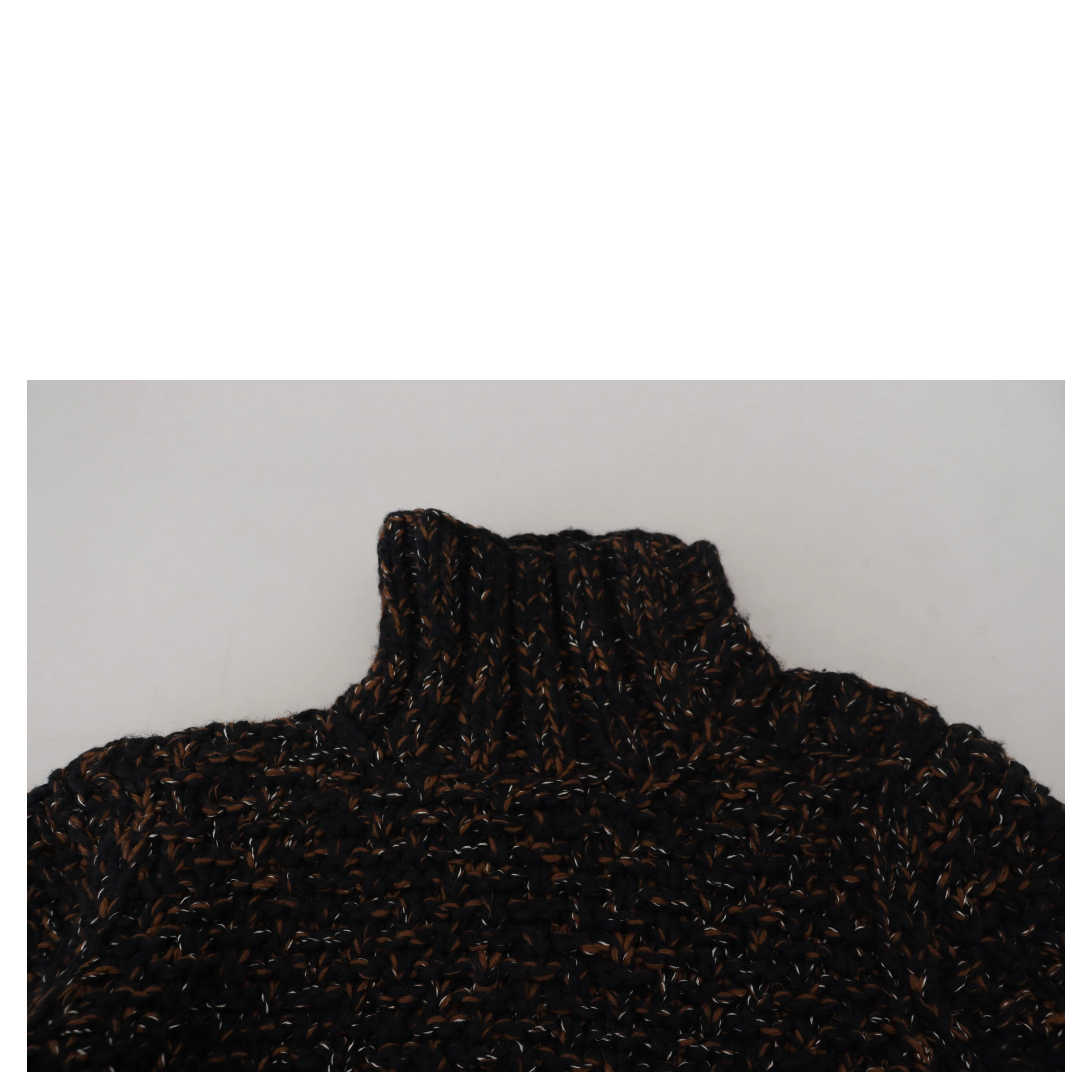 Brown Fatto A Mano Turtleneck Pullover Sweater