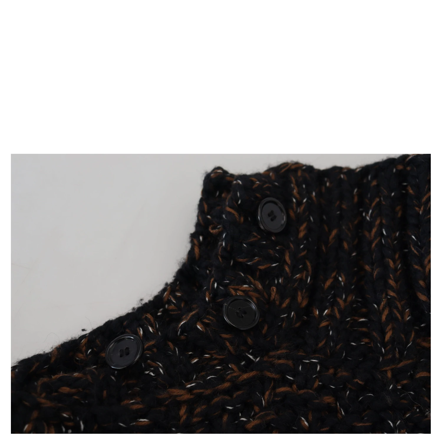 Brown Fatto A Mano Turtleneck Pullover Sweater