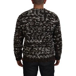 Brown Knitted Wool Fatto A Mano Sweater