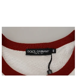 Cotton White Logo Print Crewneck T-shirt
