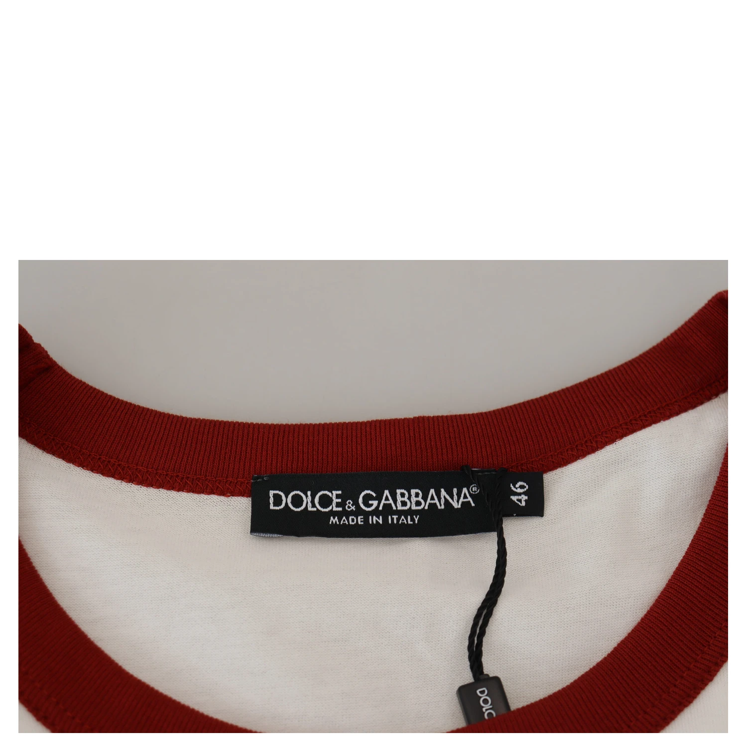 Cotton White Logo Print Crewneck T-shirt
