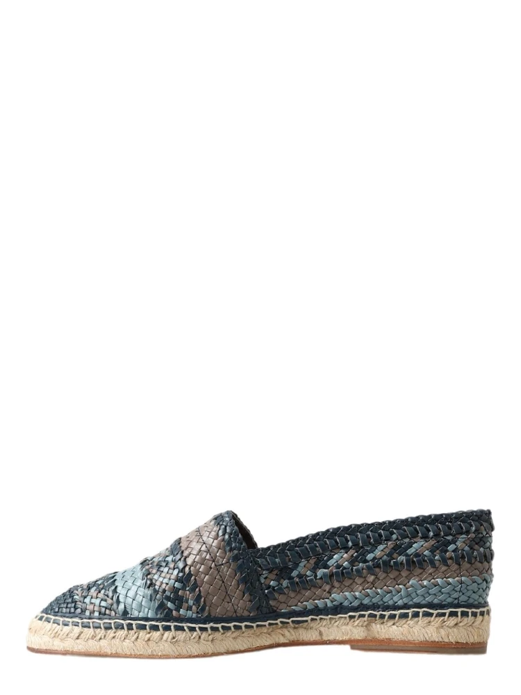 Blue Gray Leather Buffalo Espadrille Shoes alternative
