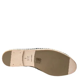 Blue Gray Leather Buffalo Espadrille Shoes