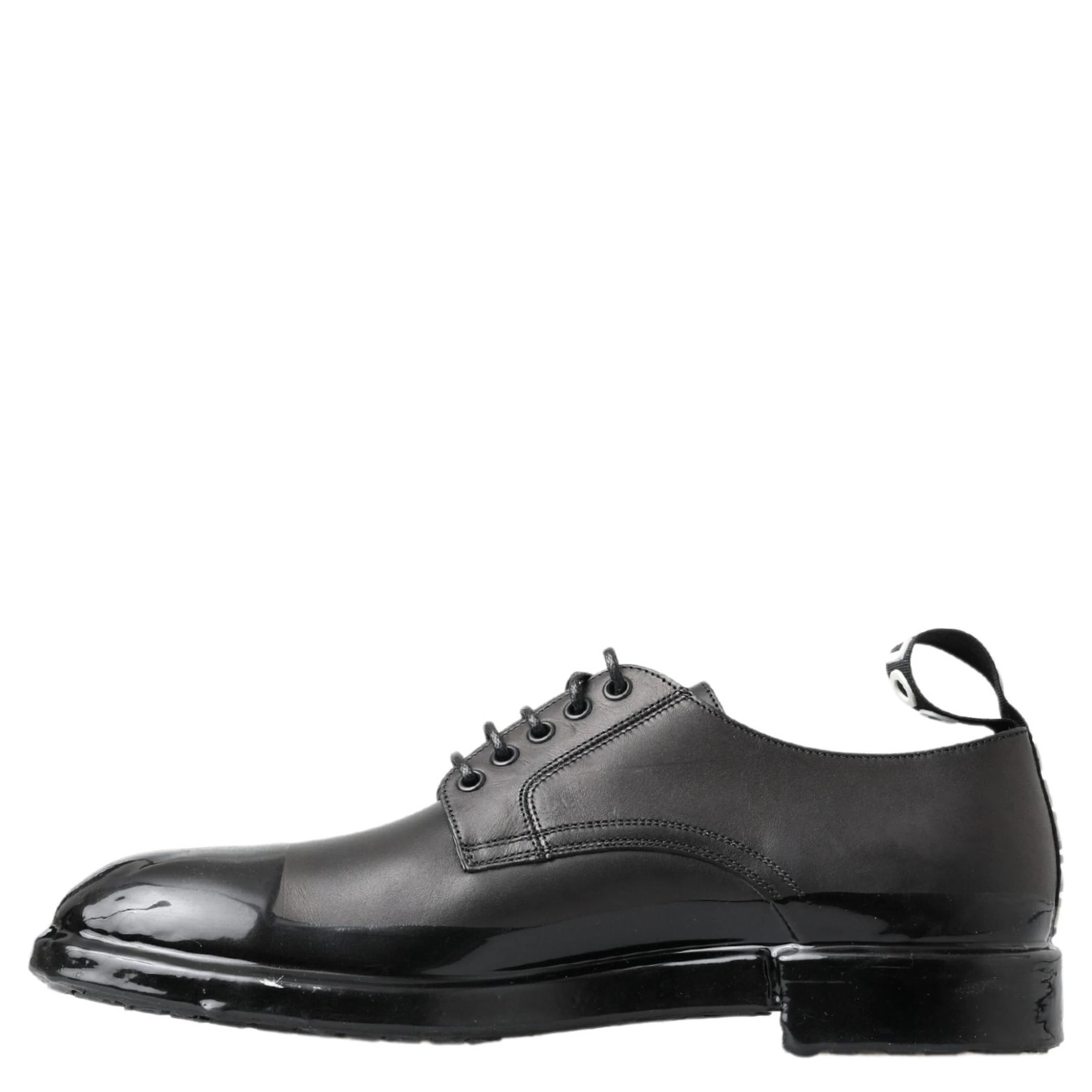 Black Leather Derby Dress Shoes