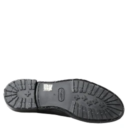 Black Leather Derby Dress Shoes
