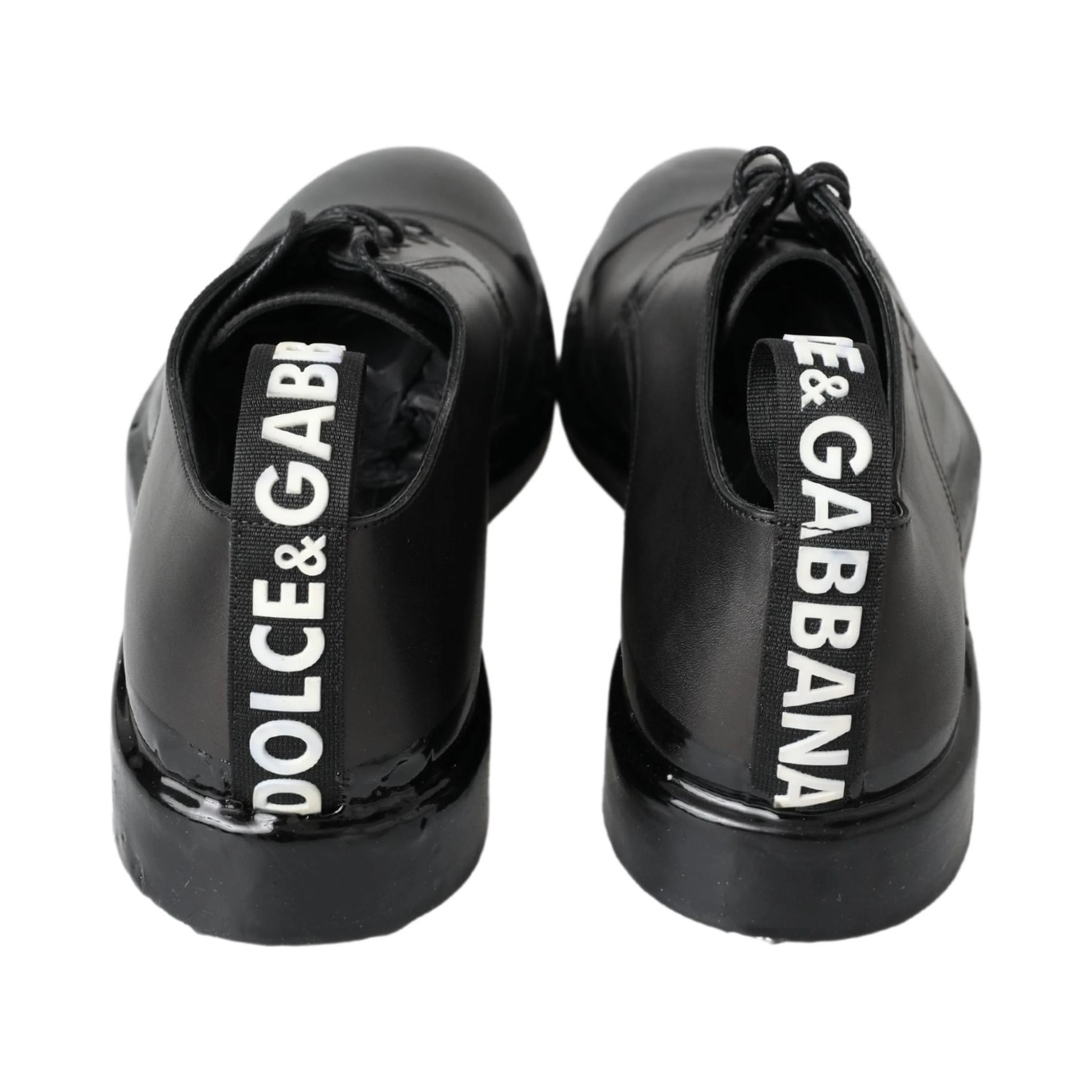Black Leather Derby Dress Shoes