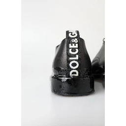 Black Leather Derby Dress Shoes