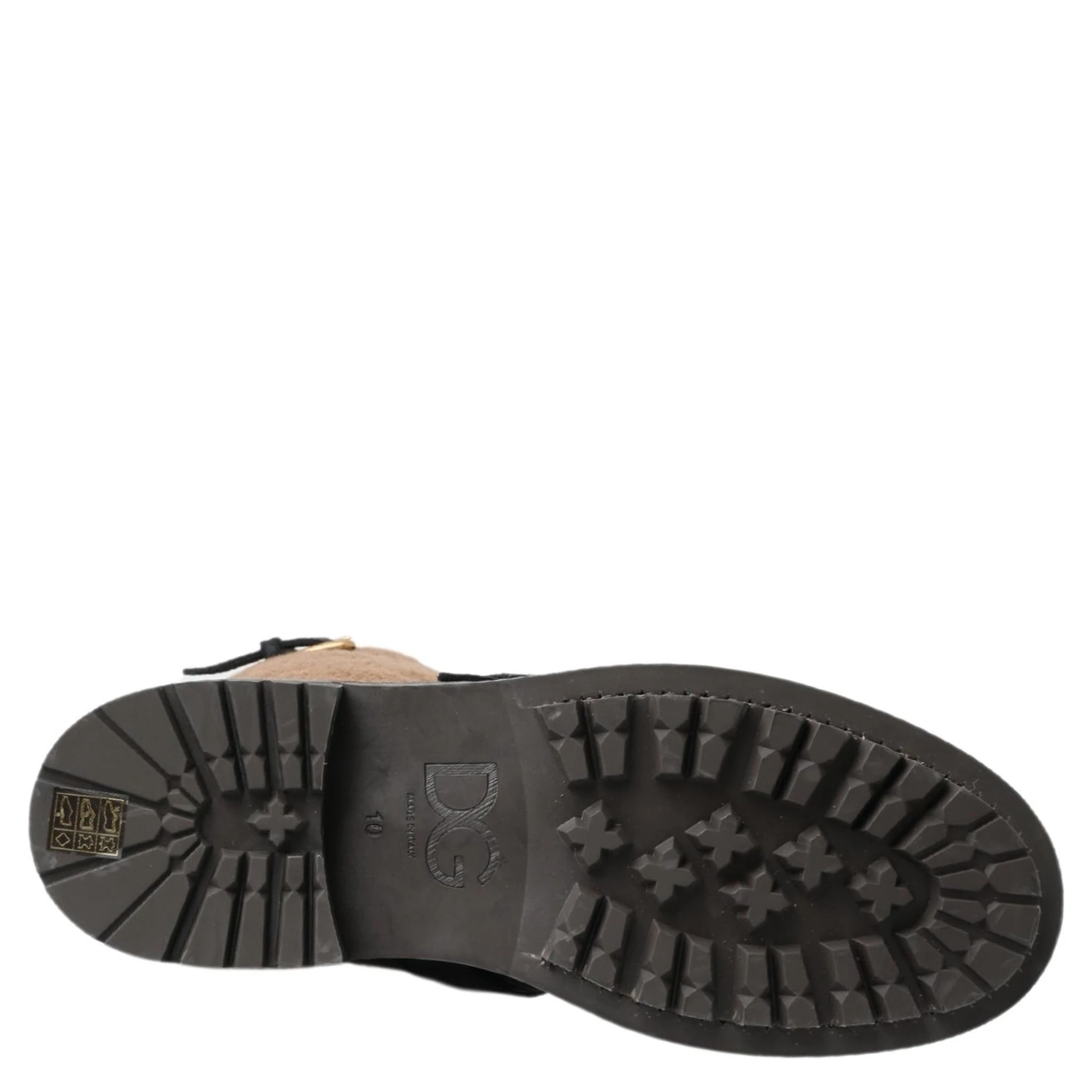 Black Leather Brown Shearling Boots