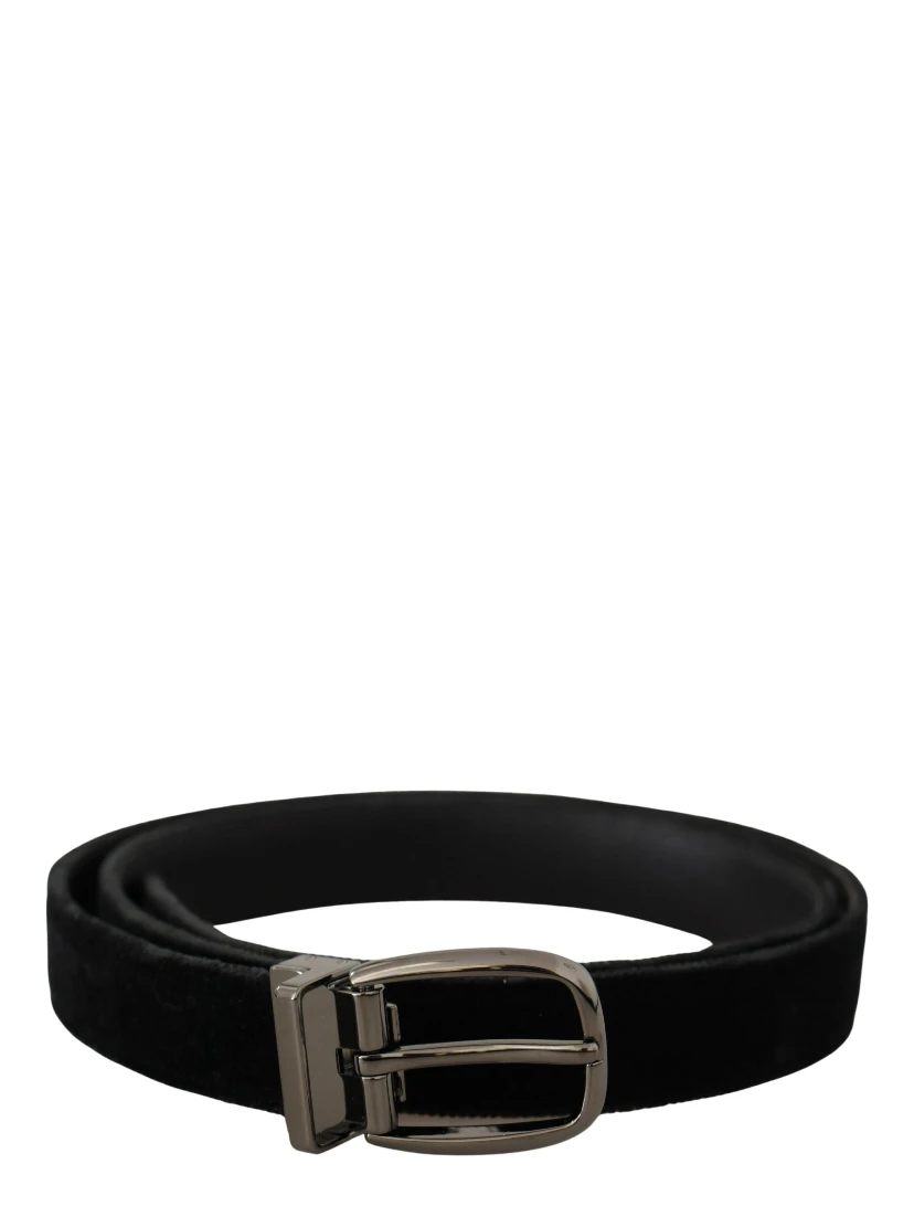 Black Velvet Classic Logo Engraved Metal Belt