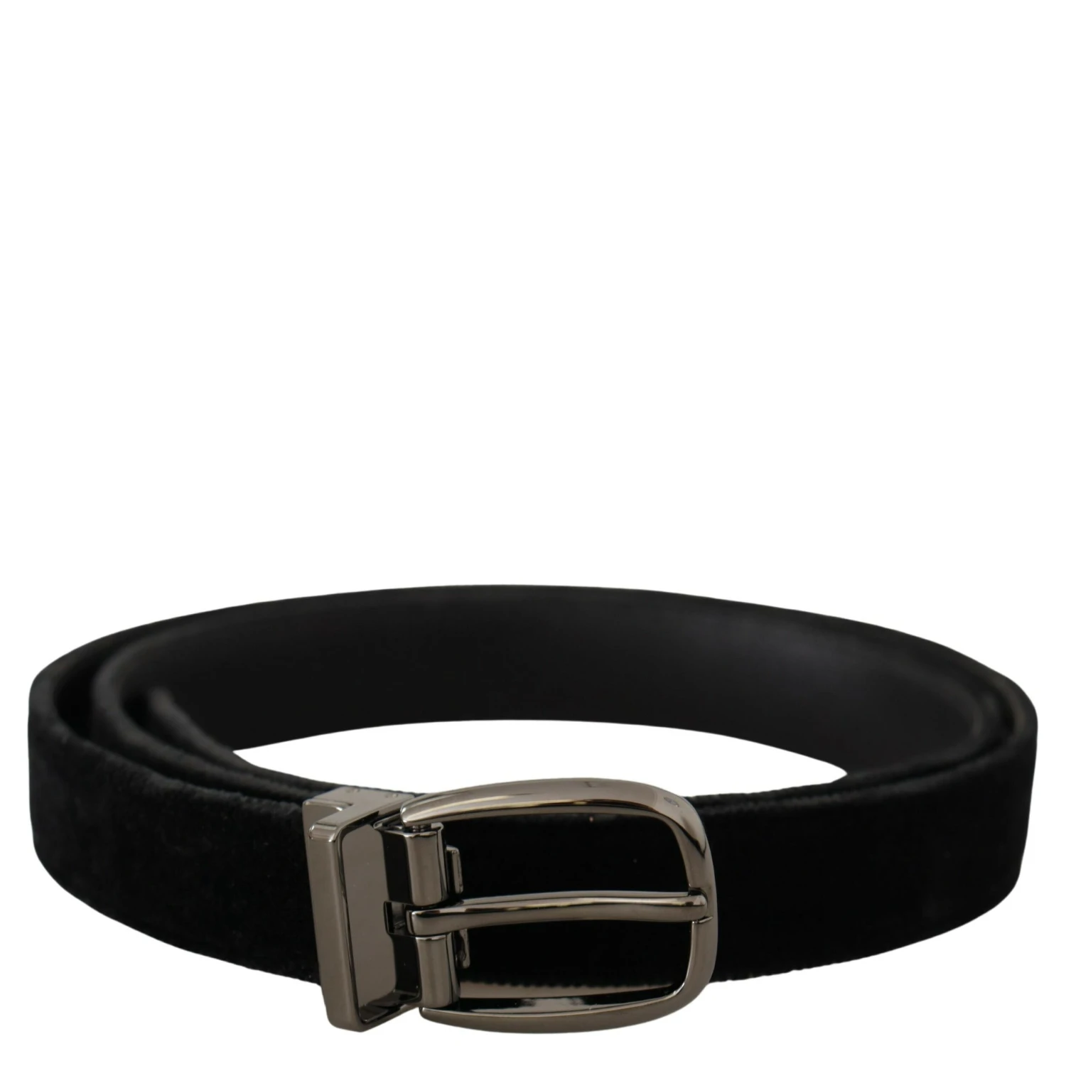 Black Velvet Classic Logo Engraved Metal Belt