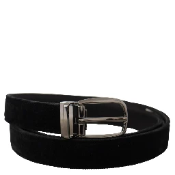Black Velvet Classic Logo Engraved Metal Belt