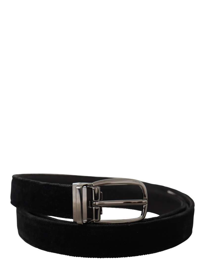 Black Velvet Classic Logo Engraved Metal Belt