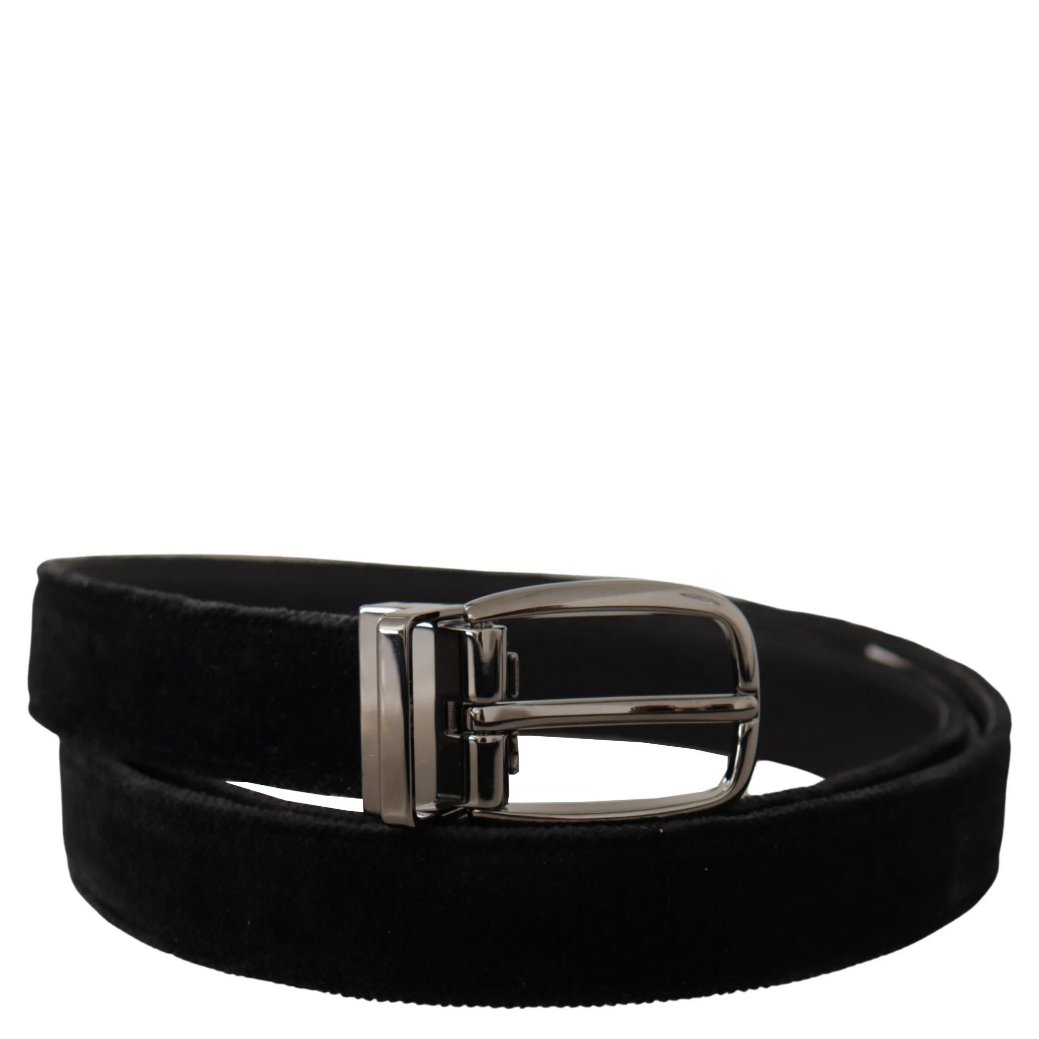 Black Velvet Classic Logo Engraved Metal Belt