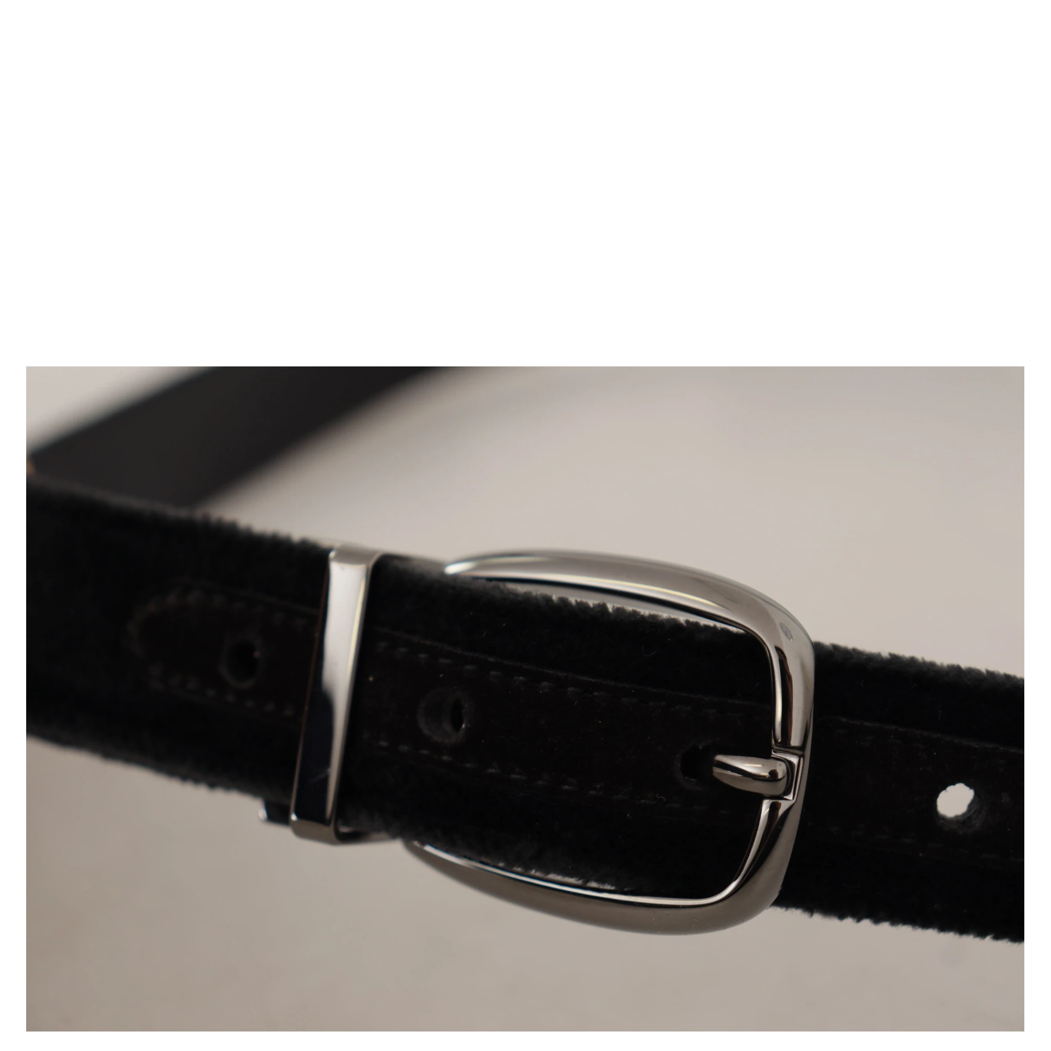 Black Velvet Classic Logo Engraved Metal Belt