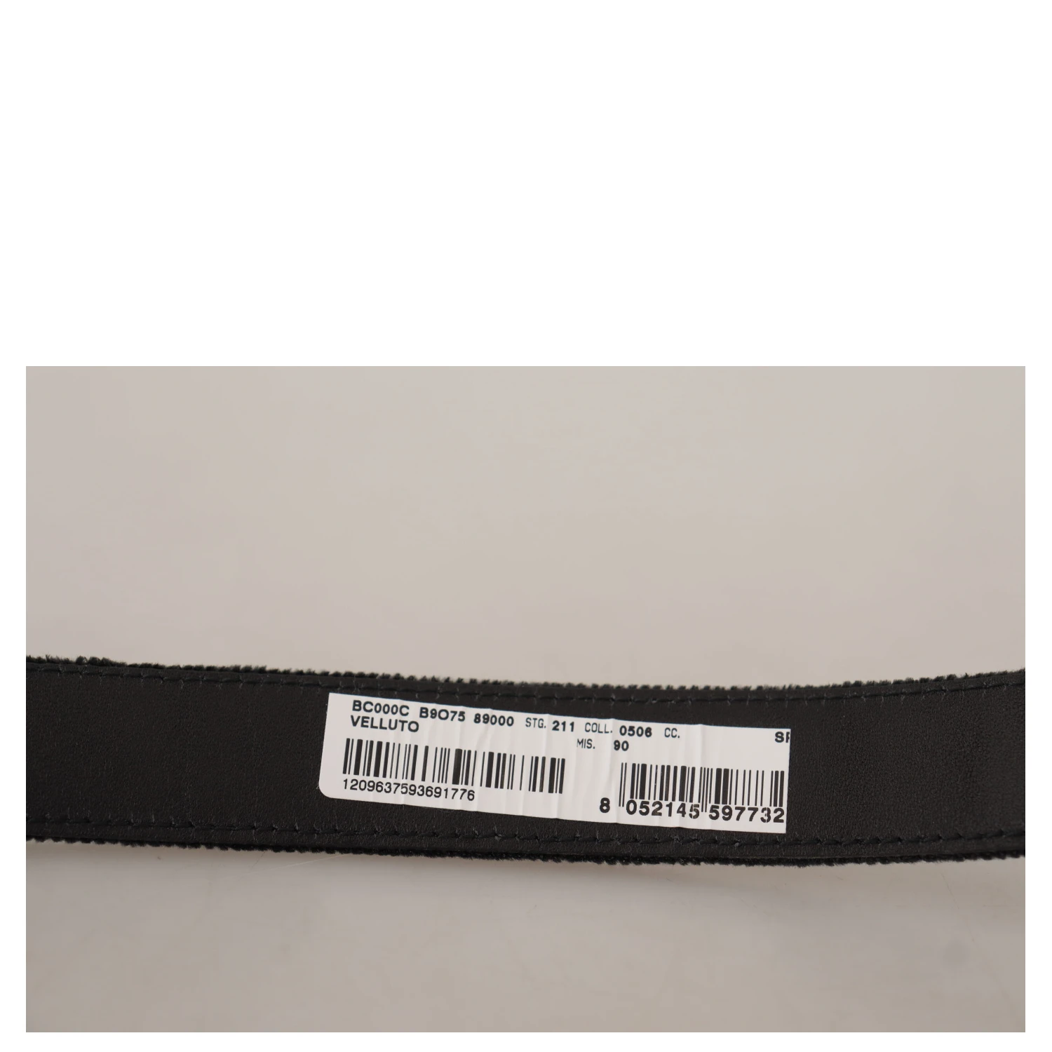 Black Velvet Classic Logo Engraved Metal Belt