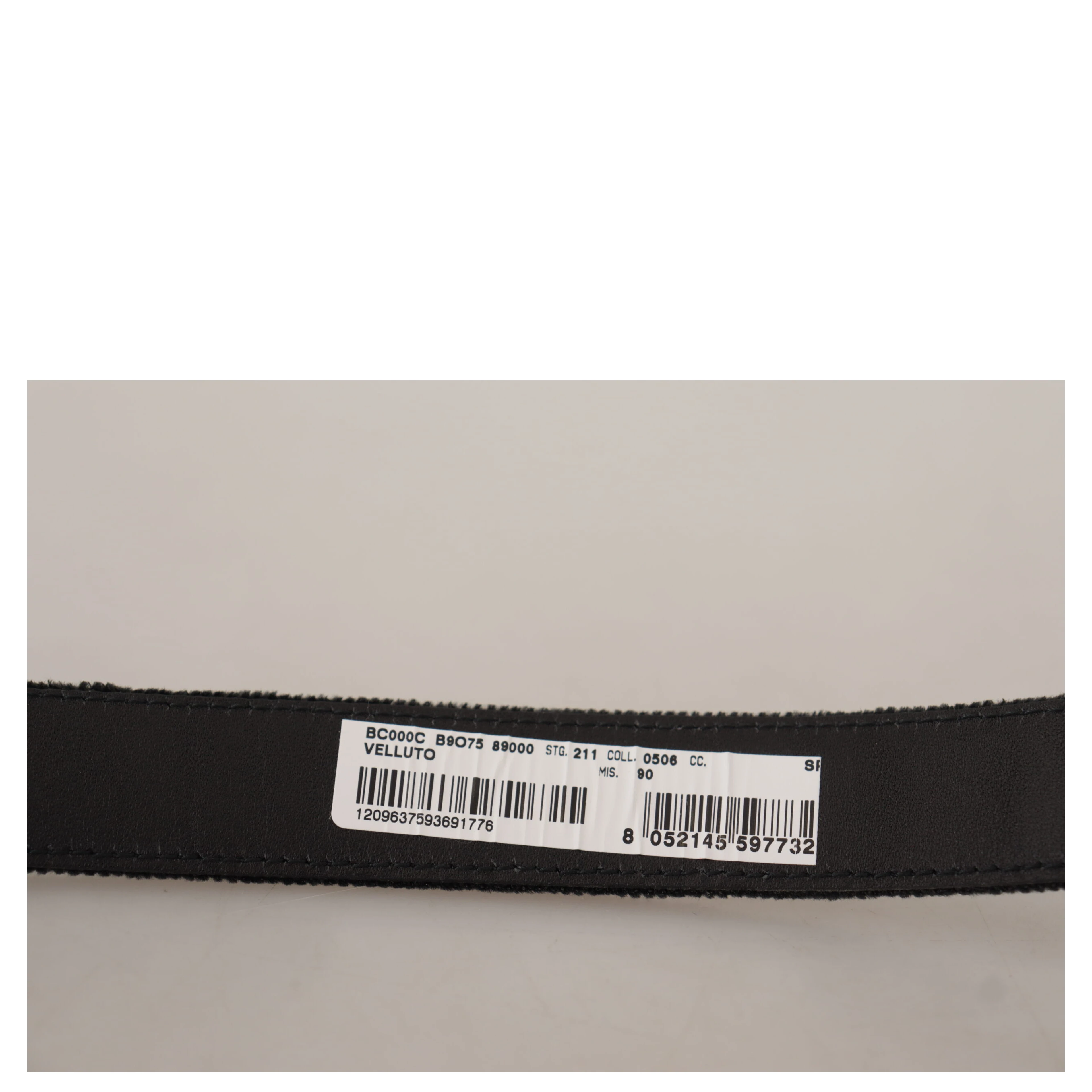 Black Velvet Classic Logo Engraved Metal Belt