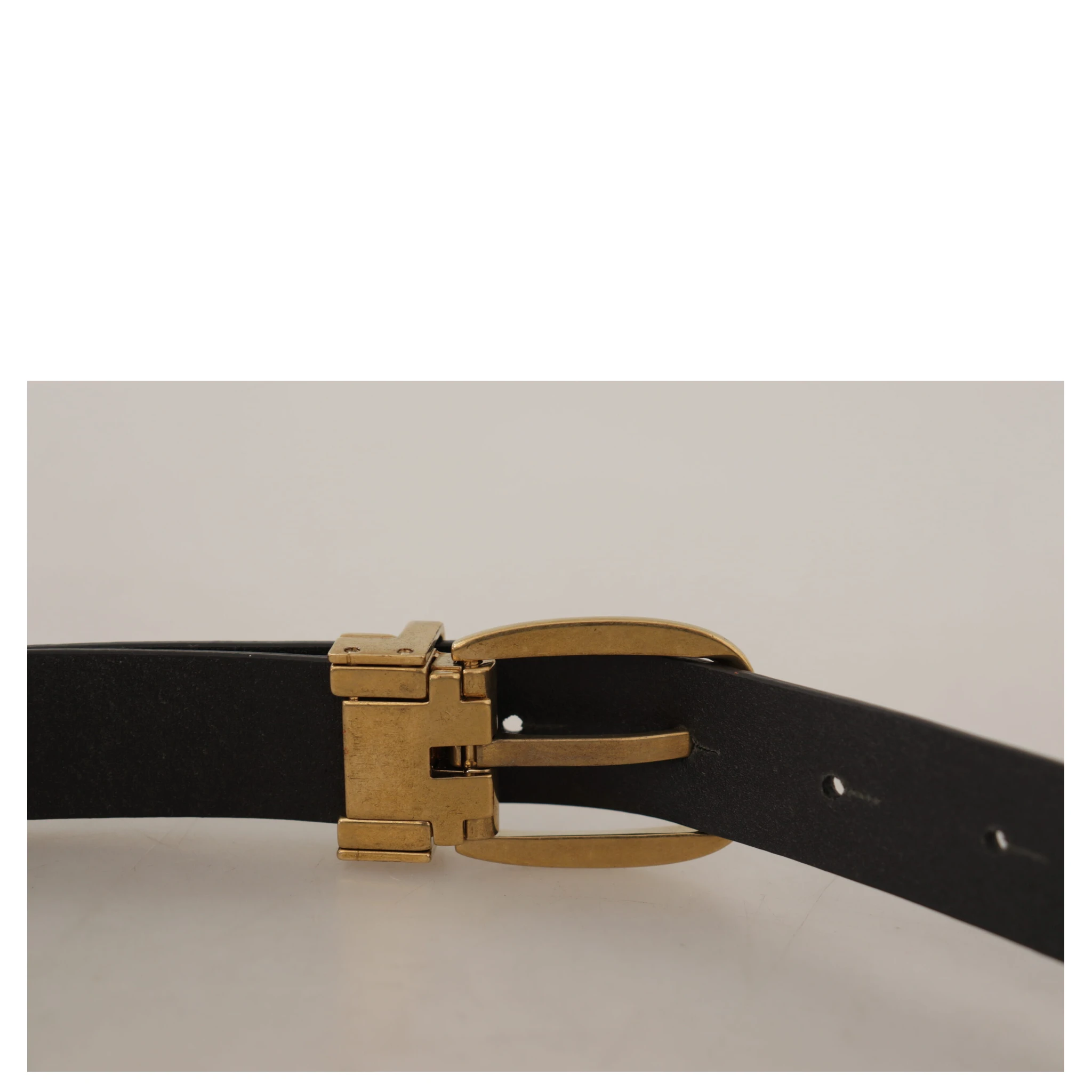 Brown Leather Classic Vintage Metal Buckle Belt