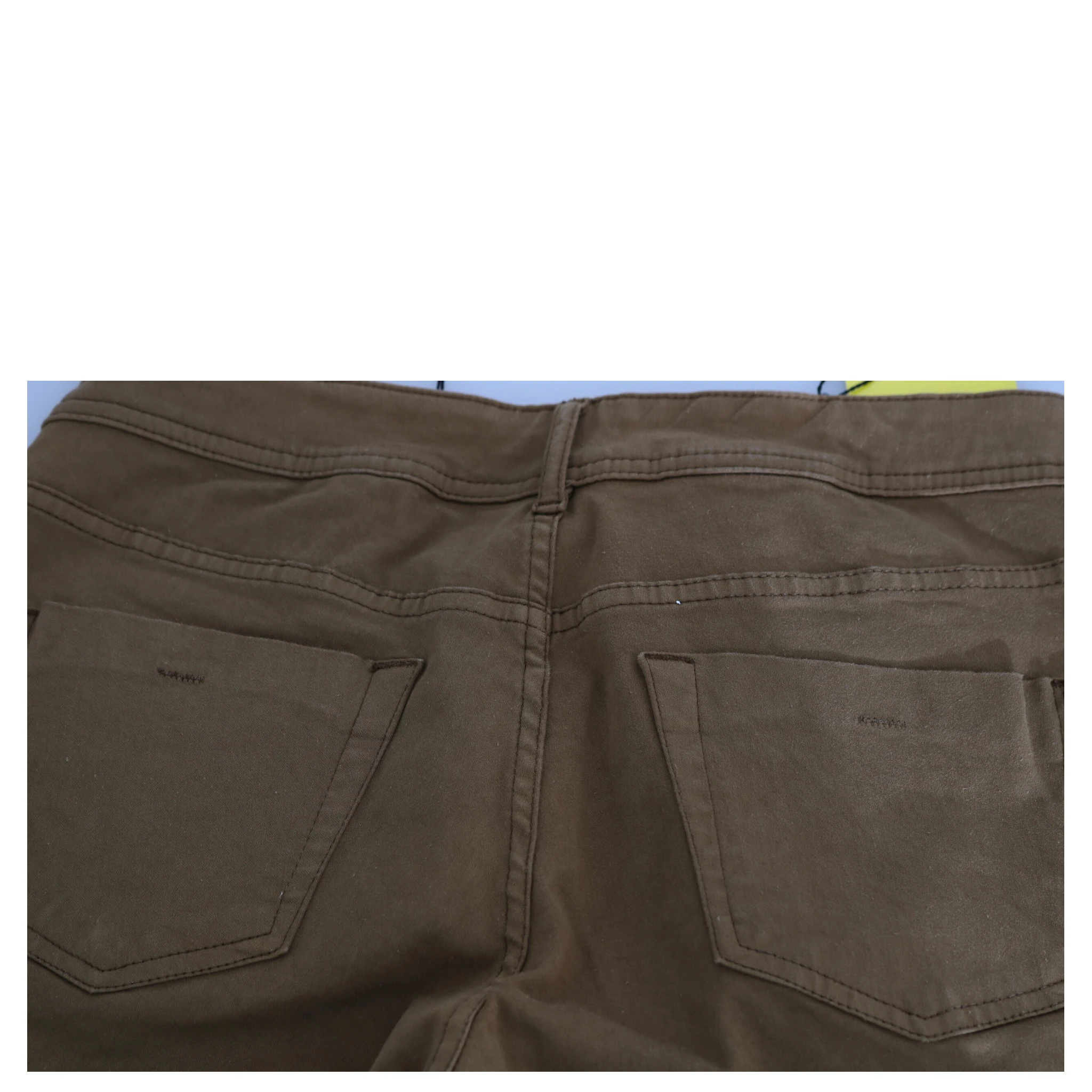 Brown Cotton Mid Waist Skinny Slim Fit Denim Jeans