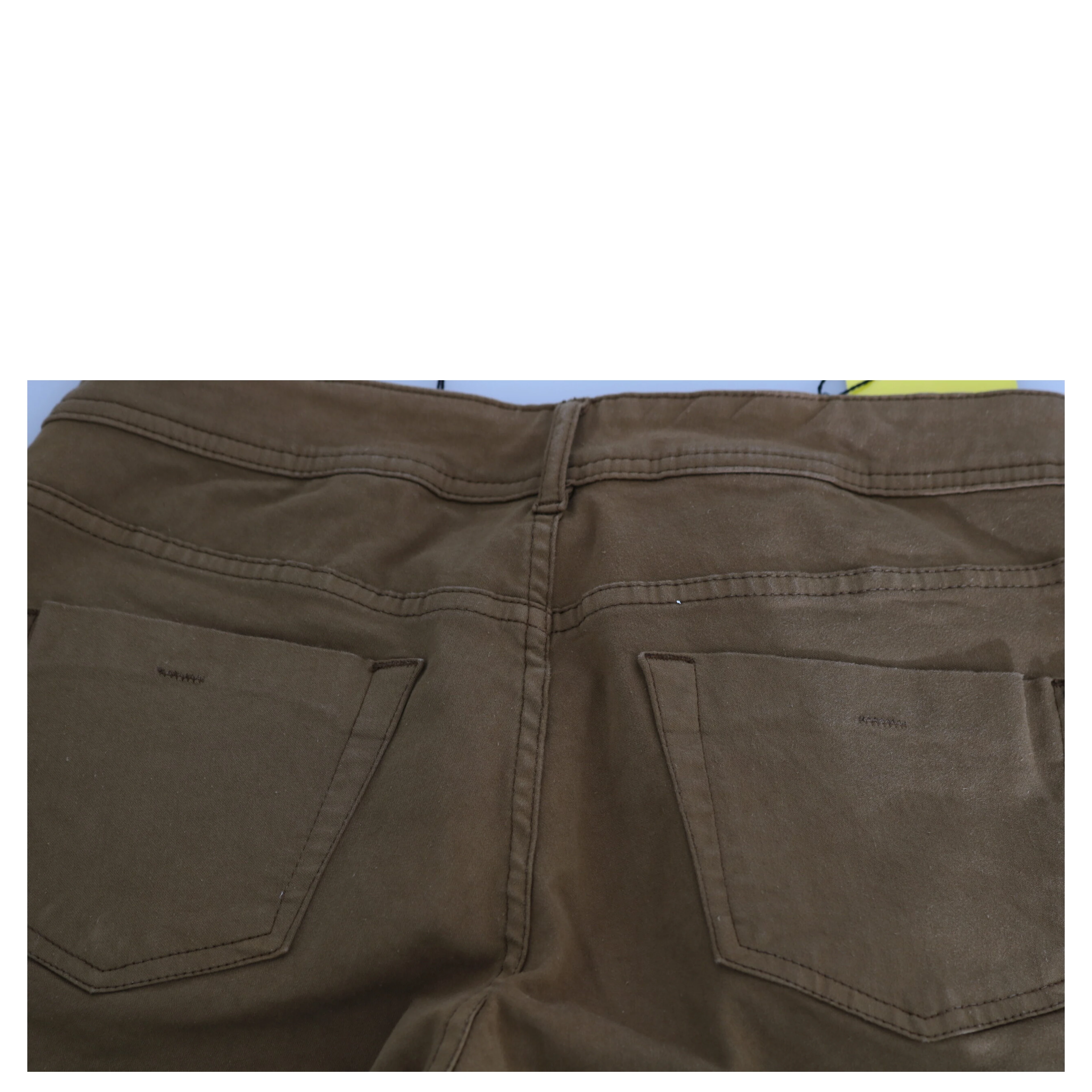 Brown Cotton Mid Waist Skinny Slim Fit Denim Jeans