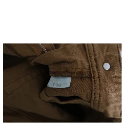 Brown Cotton Mid Waist Skinny Slim Fit Denim Jeans