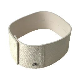 Off White Waxed Cotton Wide Fashion Waistband Belt