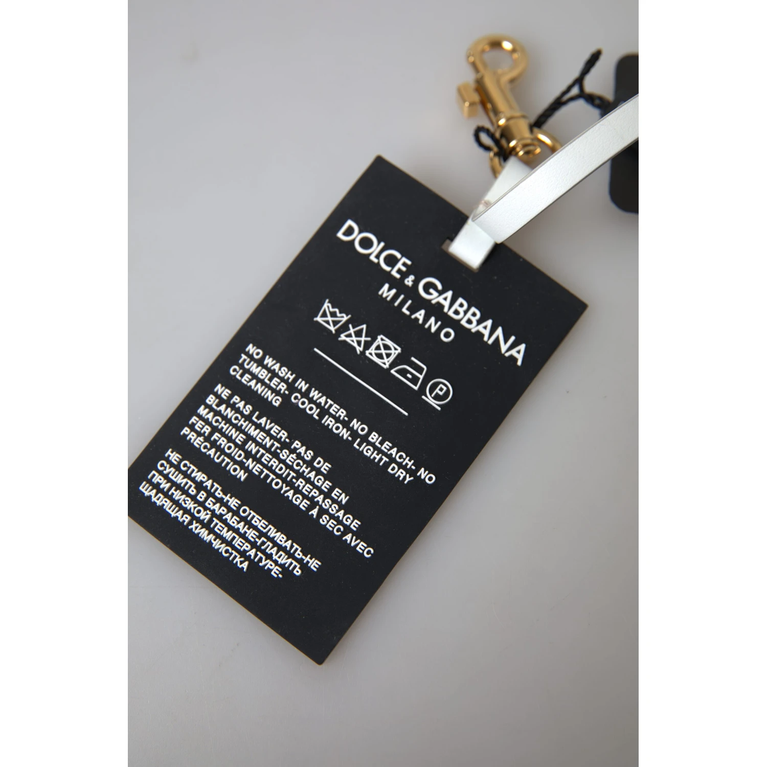 Black Silicone DG Logo Gold Brass Keychain