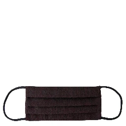 Maroon Pleated Elastic Ear Strap Face Mask