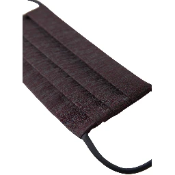 Maroon Pleated Elastic Ear Strap Face Mask
