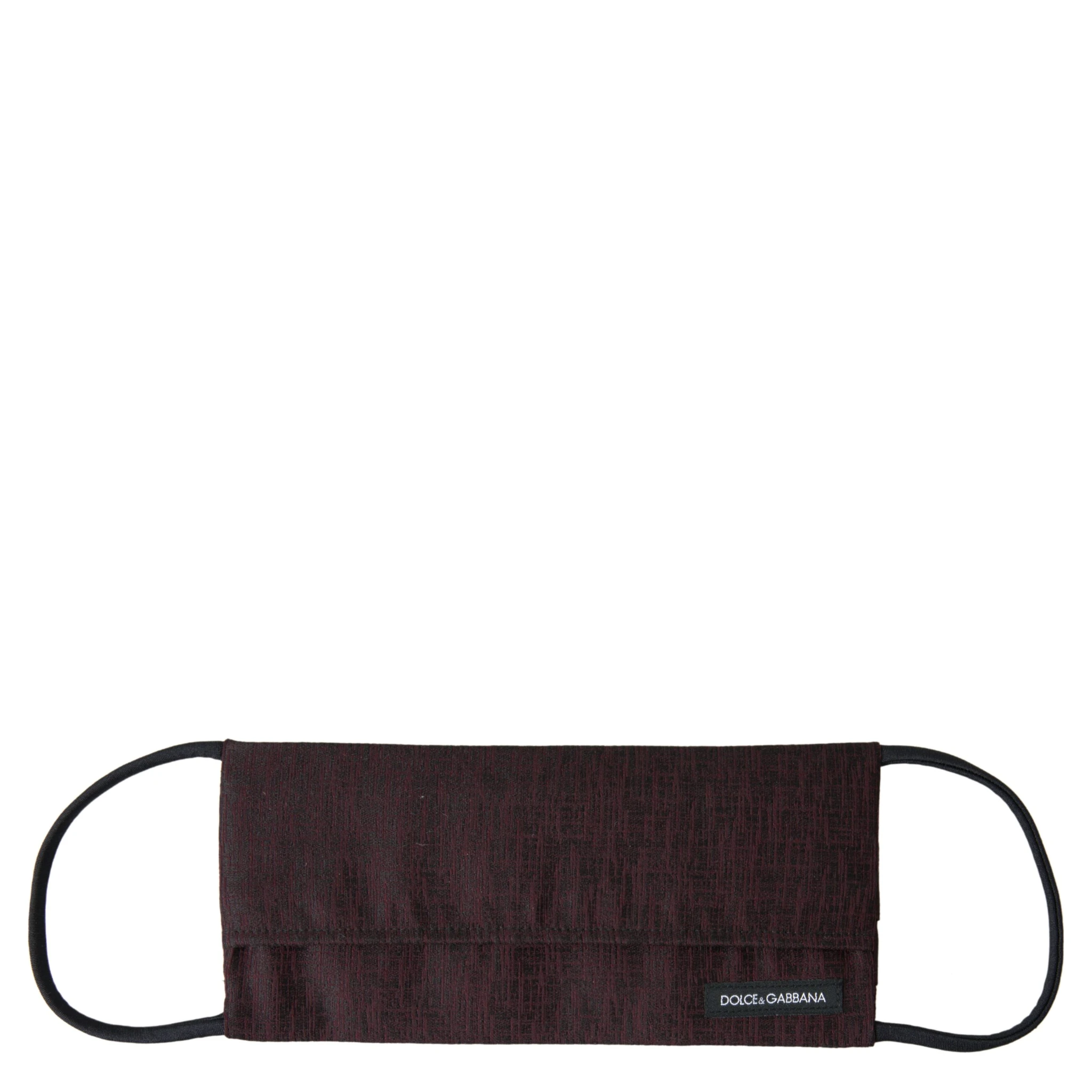 Maroon Pleated Elastic Ear Strap Face Mask