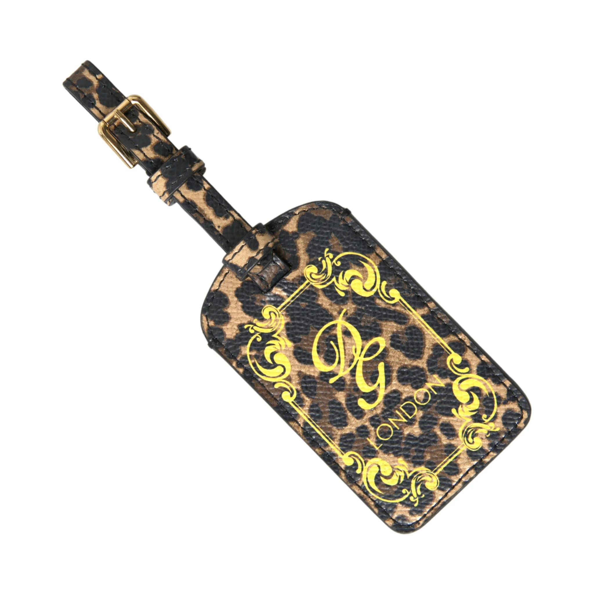 Multicolor Leopard Dauphine Leather DG Logo Luggage Tag