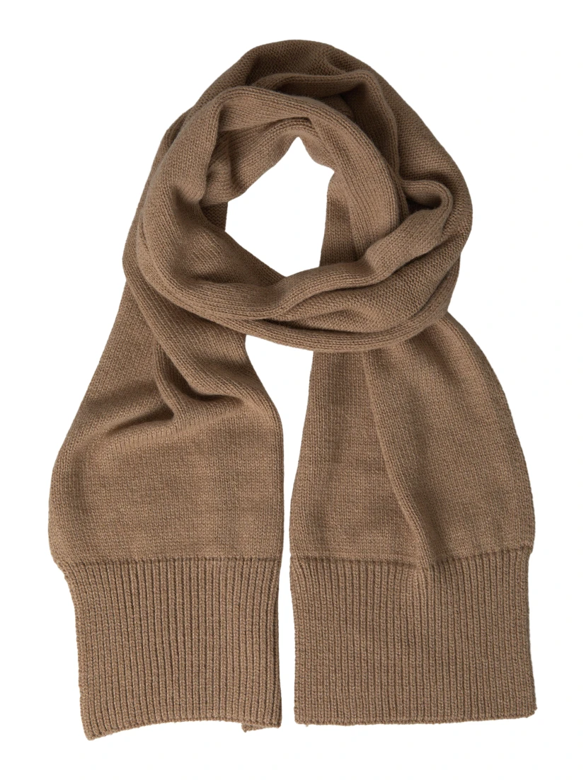 Brown Knitted Camel Wrap Shawl Foulard Scarf