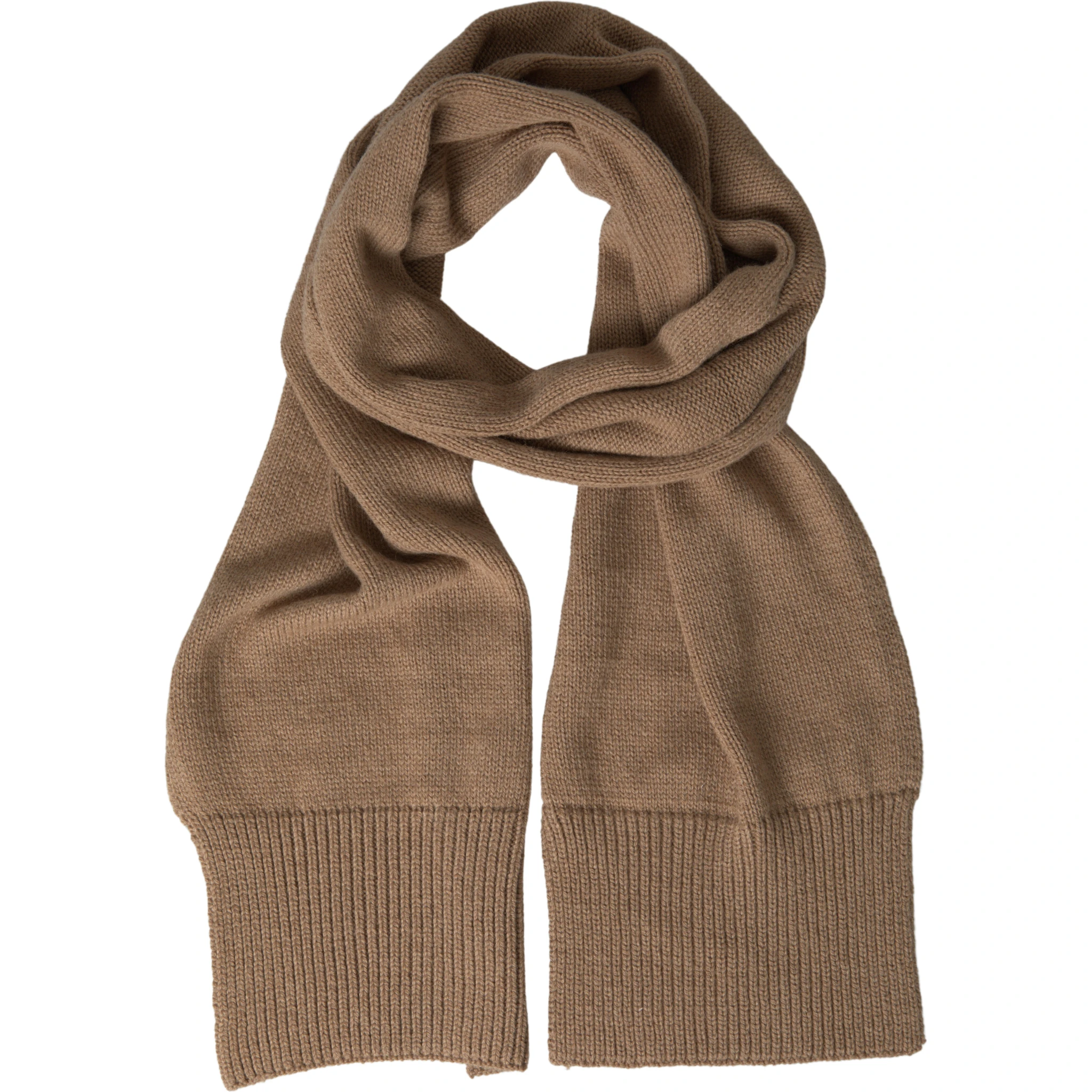 Brown Knitted Camel Wrap Shawl Foulard Scarf