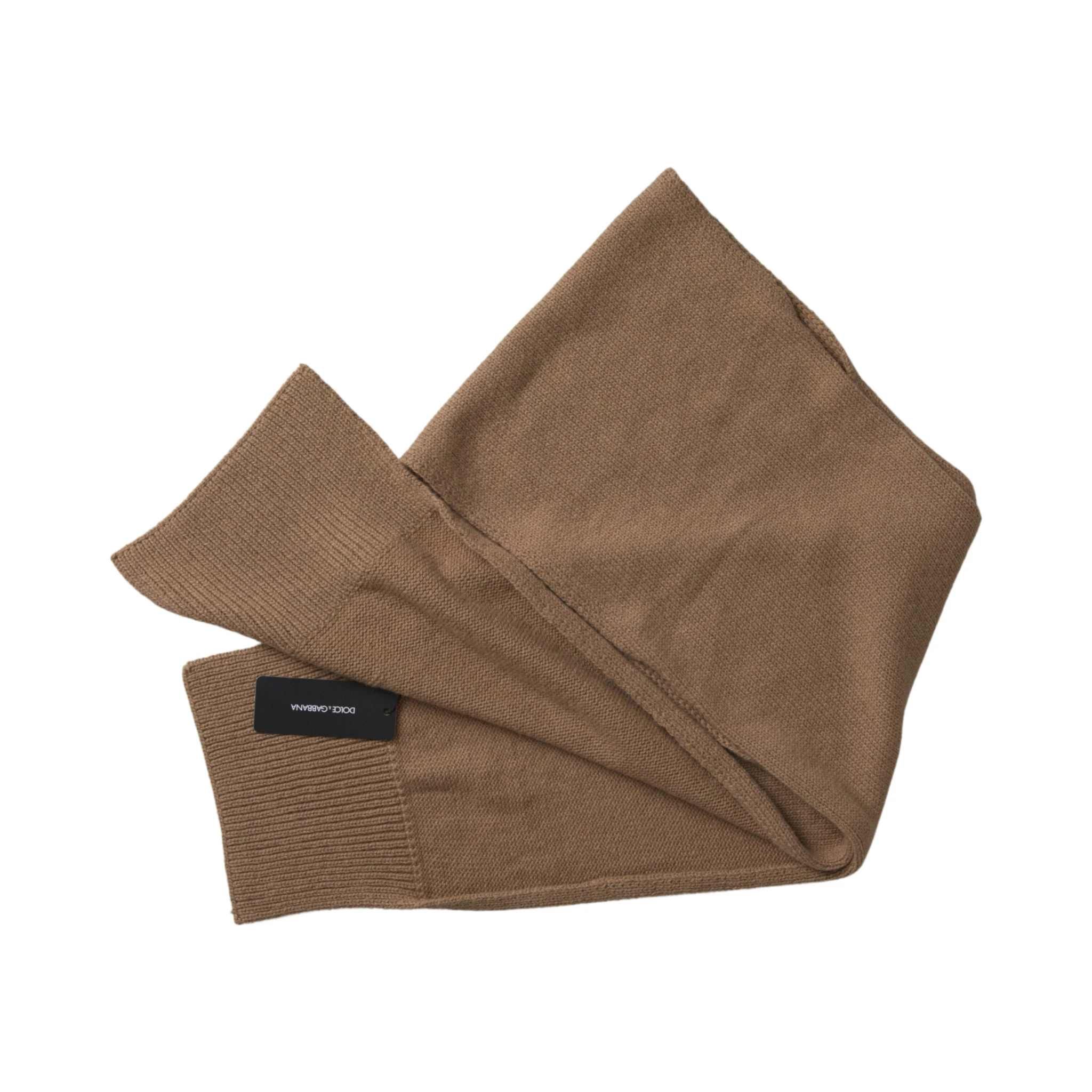 Brown Knitted Camel Wrap Shawl Foulard Scarf