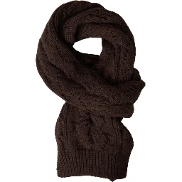 Brown Cashmere Knit Neck Wrap Shawl Scarf