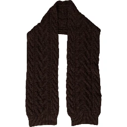 Brown Cashmere Knit Neck Wrap Shawl Scarf