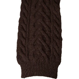 Brown Cashmere Knit Neck Wrap Shawl Scarf