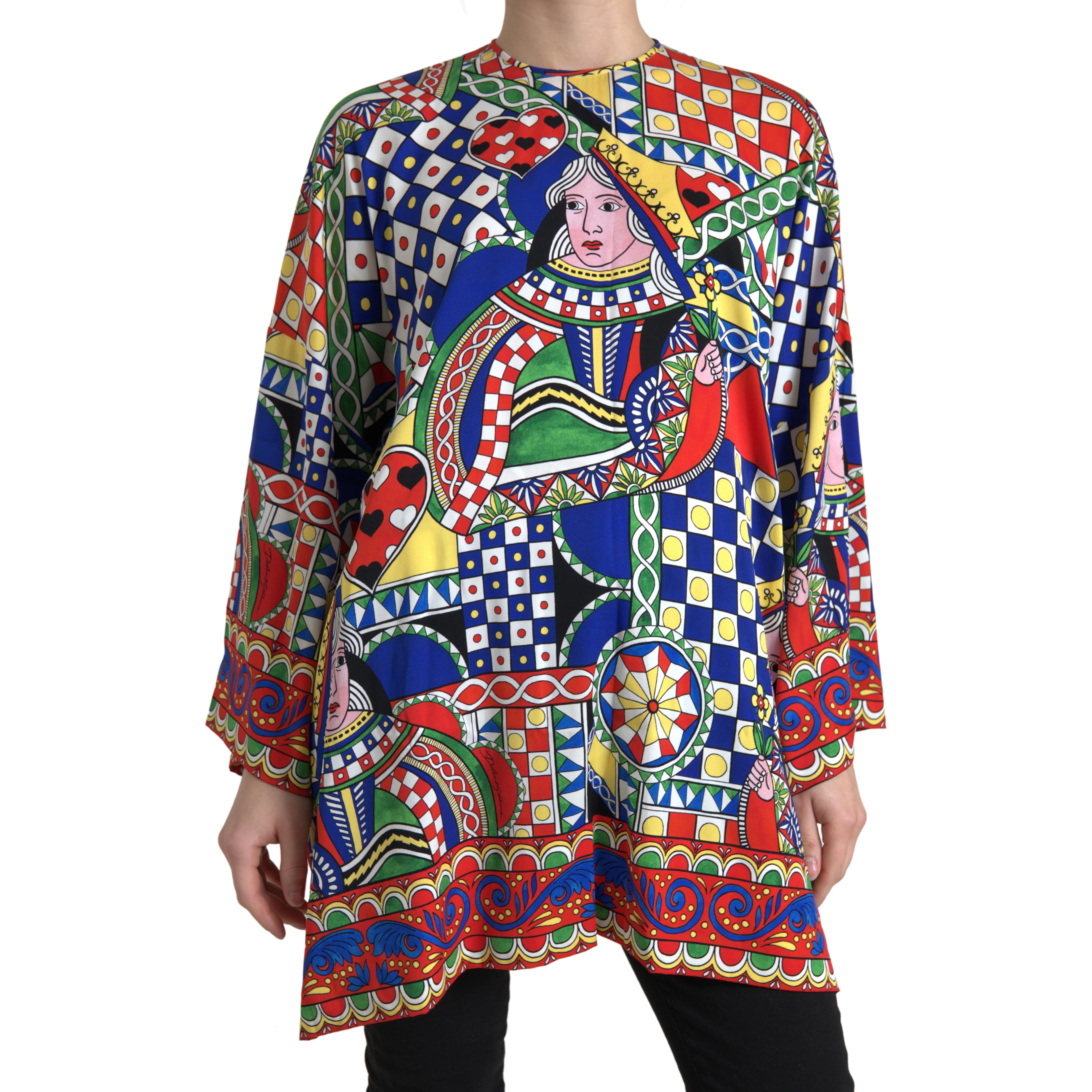 Multicolor Printed Long Sleeves Blouse Top